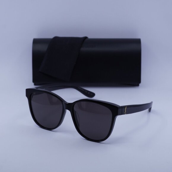Saint Laurent SLM23/K 005 Cat Eye Sunglasses - Black - Picture 1 of 10